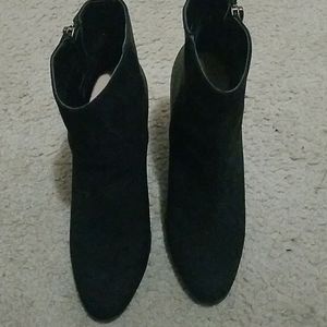 Black suede boots